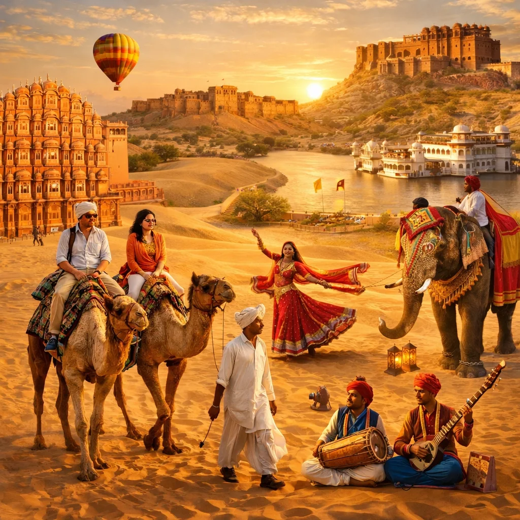 Rajasthan cultural and architectural wonders including forts palaces and heritage buildings